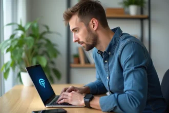 Vérification de la compatibilité WiFi 6E sur un appareil high-tech